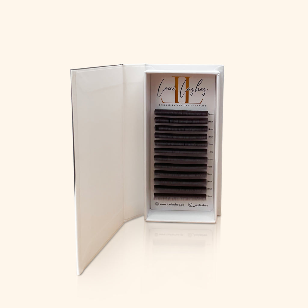 MØRKEBRUNE FLAT LASHES 0.20